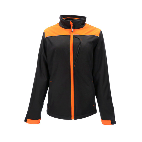 RefrigiWear Women's Two-Tone HiVis Insulated Softshell Jacket (Comfort Rating -20F) Orange/Black - (6 Sizes Available) ET19295