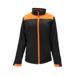 RefrigiWear Women's Two-Tone HiVis Insulated Softshell Jacket (Comfort Rating -20F) Orange/Black - (6 Sizes Available) ET19295