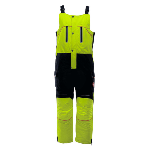  RefrigiWear HiVis PolarForce Bib Overalls (Comfort Rating -40F) Black/Lime - (8 Sizes Available)