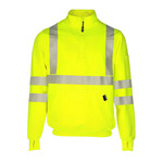 RefrigiWear HiVis Quarter-Zip Sweatshirt, Lime - (8 Sizes Available) ET19327