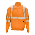 RefrigiWear HiVis Quarter-Zip Sweatshirt, Orange - (8 Sizes Available) ET19328