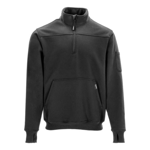  RefrigiWear Quarter-Zip Sweatshirt, Black - (8 Sizes Available)