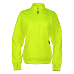 RefrigiWear HiVis Women's Quarter-Zip Fleece Sweatshirt, Lime - (5 Sizes Available) ET19332