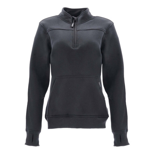  RefrigiWear Women's Quarter-Zip Fleece Sweatshirt, Black - (5 Sizes Available)