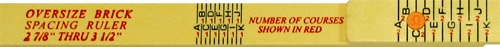 Rhino Rulers Folding Oversize Brick Spacing Ruler 55115