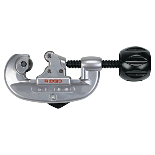 Ridgid Screw Feed Tubing Cutter, Model 25, 3/16 in to 1-1/8 in Cutting Capacity, Includes Spare Cutter Wheel - 632-32925