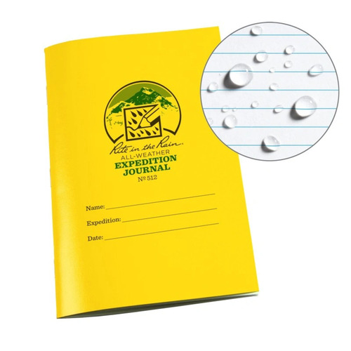  Rite in the Rain - 4 5/8 x 7 Expedition Journal, Yellow - 512