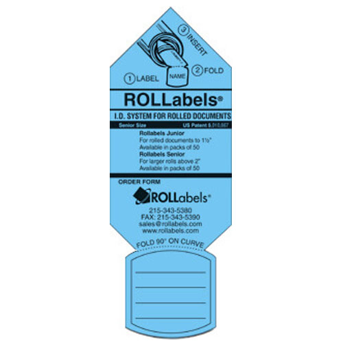 ROLLabels Senior - Fluorescent Blue (SRBL)