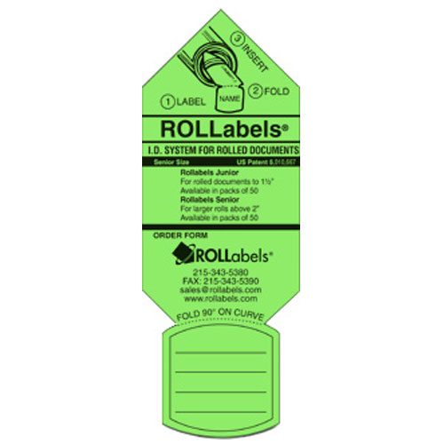 ROLLabels Senior - Fluorescent Green (SRGN)