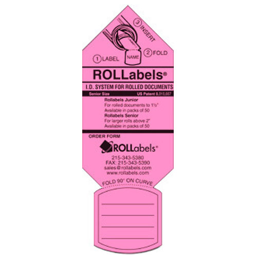 ROLLabels Senior - Fluorescent Pink (SRPK)