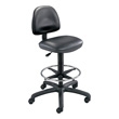 Safco Precision Vinyl Extended-Height Chair with Footring 3406BL (Black) ES3111