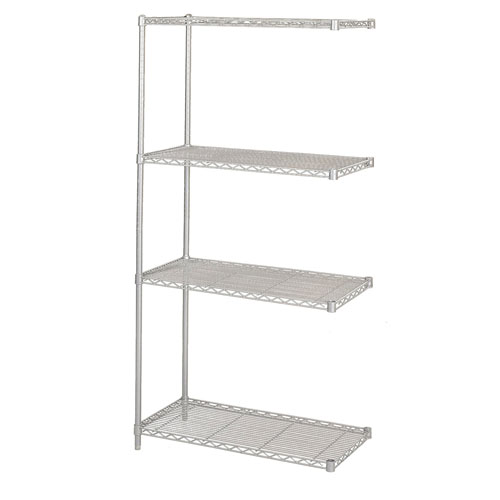 Safco 36" x 18" Industrial Add-On Unit - Metallic Gray - 5286GR 