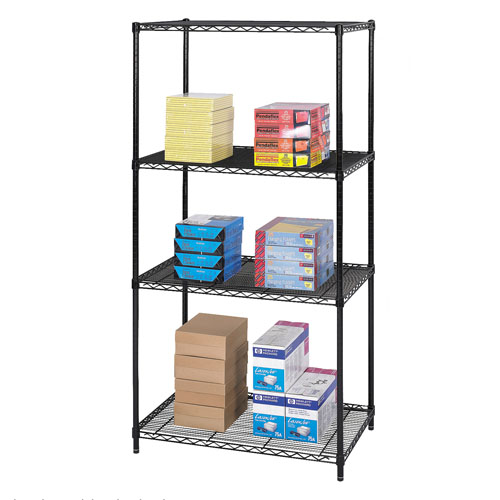 Safco 36&quot; x 24&quot; Industrial Wire Shelving - Black - 5288BL 