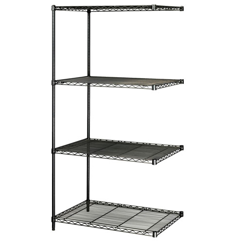 Safco 36" x 24" Industrial Add-On Unit - Black - 5289BL 