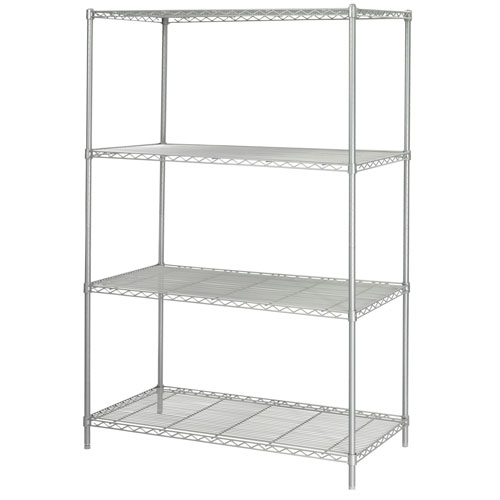 Safco 48&quot; x 24&quot; Industrial Wire Shelving - Metallic Gray - 5294GR