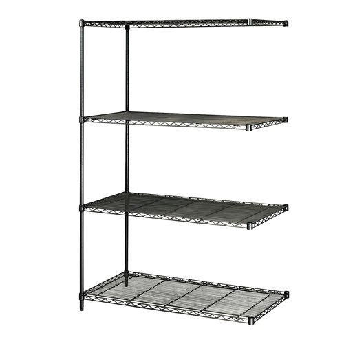 Safco 48" x 24" Industrial Add-On Kit - Black - 5295BL