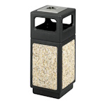 Safco Canmeleon Aggregate Series Receptacle with Side Opening and Urn 9470NC (Black) ES3527