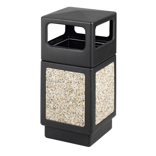 Safco Canmeleon Aggregate Series Receptacle with Side Opening 9472NC (Black)