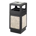 Safco Canmeleon Aggregate Series Receptacle with Side Opening and Urn 9473NC (Black) ES3533