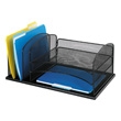 Safco Onyx Desk Organizer with 3 Horizontal and 3 Upright Sections 3254BL (Black) ES3679