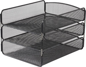 Safco Onyx Mesh Triple Tray 3271BL