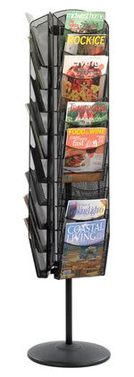 Safco Onyx Rotating Mesh Magazine Stand 5577BL