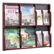 Safco Expose 6 Compartment Literature Display - Mahogany - 5703MH ES3764