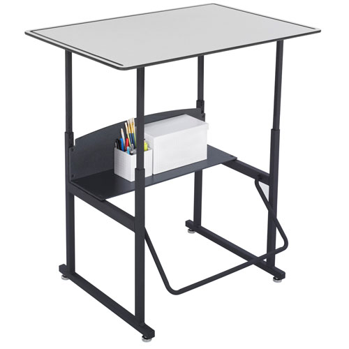Safco AlphaBetter 36&quot; x 24&quot; Height Adjustable Desk with Gray Premium Top - 1208GR