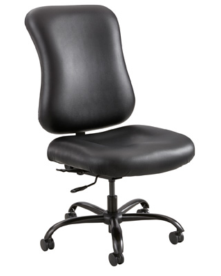 Safco Optimus Big and Tall Vinyl Desk Chair 400lb Capacity - 3592BL