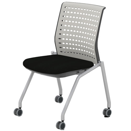 Safco Thesis Stacking and Nesting Training Chair - Static Back without Arms - 2 Chairs - KTS2SGBLK
