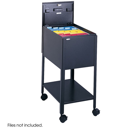 Safco Letter Size Standard Mobile Tub File with Lock - 5361BL