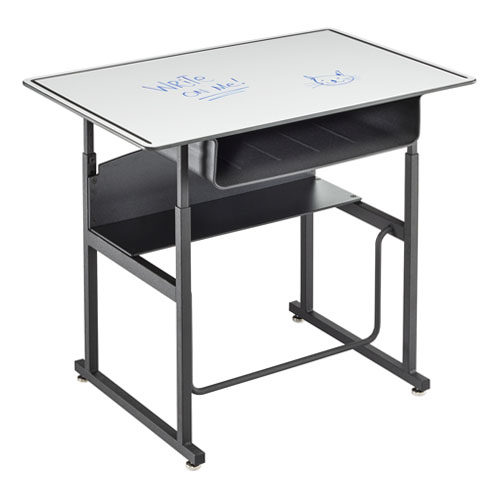  Safco AlphaBetter 36&quot; x 24&quot; Height Adjustable Desk with Dry Erase Top with Book Box - 1209DE