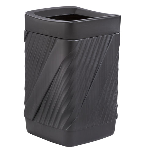  Safco Twist Waste Receptacle - Open Top - 9372BL