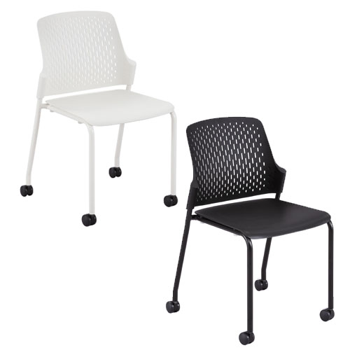  Safco Next Stack Chair with Casters (2 Colors Available)