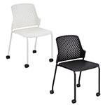 Safco Next Stack Chair with Casters - Set of 4 (2 Colors Available) ET10632