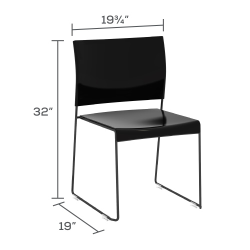  Safco Currant High-Density Stack Chair - Set of 4
