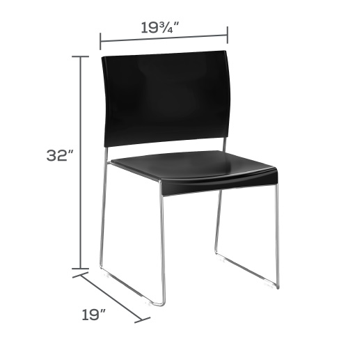 Safco Currant High-Density Stack Chair - Set of 4