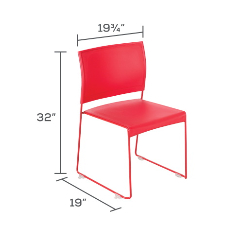  Safco Currant High Density Stack Chair - Set of 4