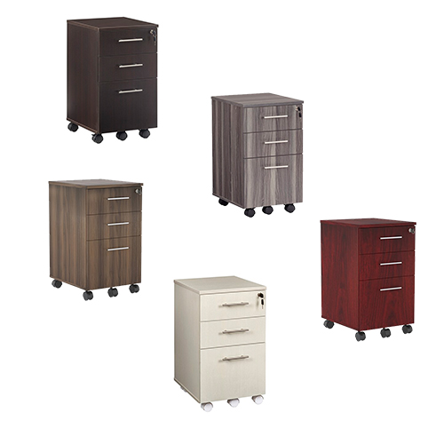  Safco Medina Mobile Pedestal/Box File - (5 Colors Available)