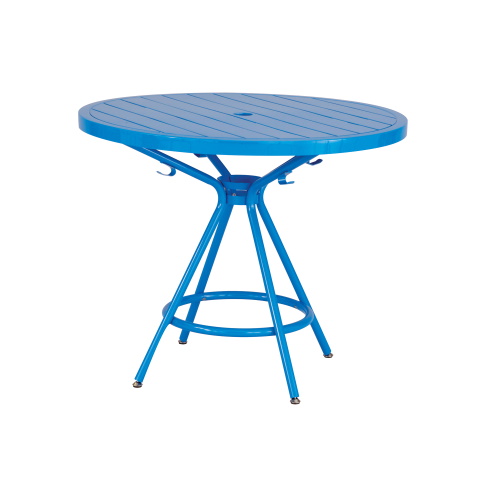 Photograph of the Safco&#39;s CoGo Steel Outdoor/Indoor 36&quot; Round Table - (blue) 