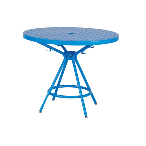 Photograph of the Safco's CoGo Steel Outdoor/Indoor 36" Round Table - (blue) 