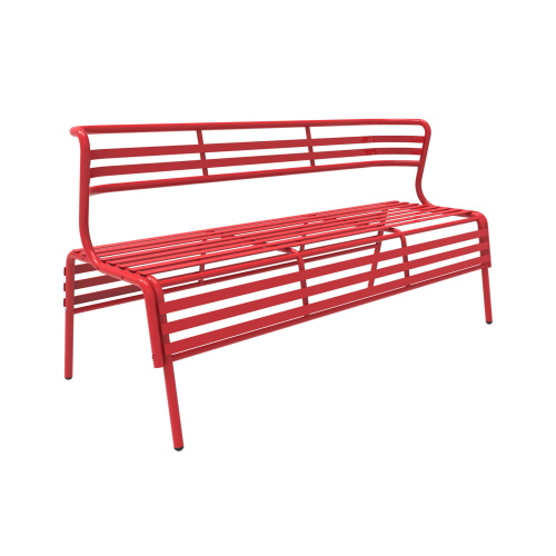 Photograph of the Safco CoGo Steel Outdoor/Indoor Bench - (red) 