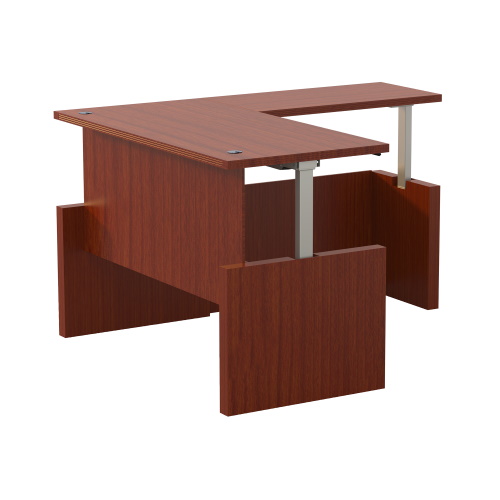 Photograph of the  Safco Aberdeen 72" Height Adjustable Straight Front Desk with Return - (4 Colors Available)