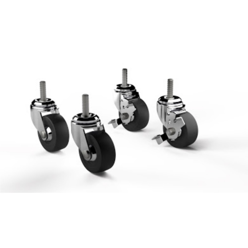 Safco TechWorks, Caster Kit for Corner Units (5Pack), 2 Locking, 3 Non