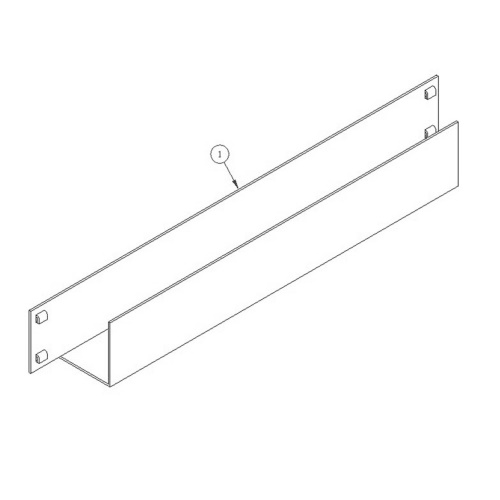  Safco TechWorks, Horizontal Cable Trough; 30&quot;W (mounts between frames) - 776