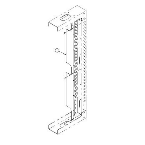  Safco TechWorks, Vertical Cable Organizer; 24&quot;H (mounts to interior of frame uprights) - 780