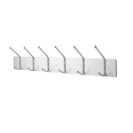 Safco Wall Rack Coat Hook, 6 Hook (Qty. 6), Chrome - 4162 ET11305