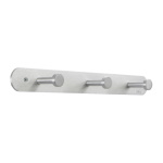 Safco Nail Head Coat Hook, 3 Hook (Qty. 12), Satin Aluminum - 4201 ET11309