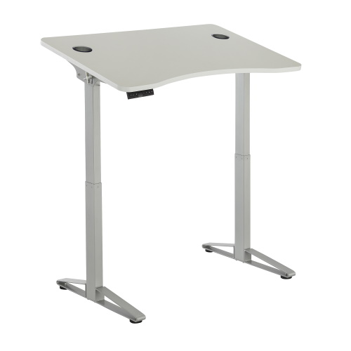 Photograph of Safco Defy Adjustable-Height Desk Top, White - 1982WH