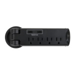 Safco Pull-up Power Module w/USB, Black - 2069BL ET11333